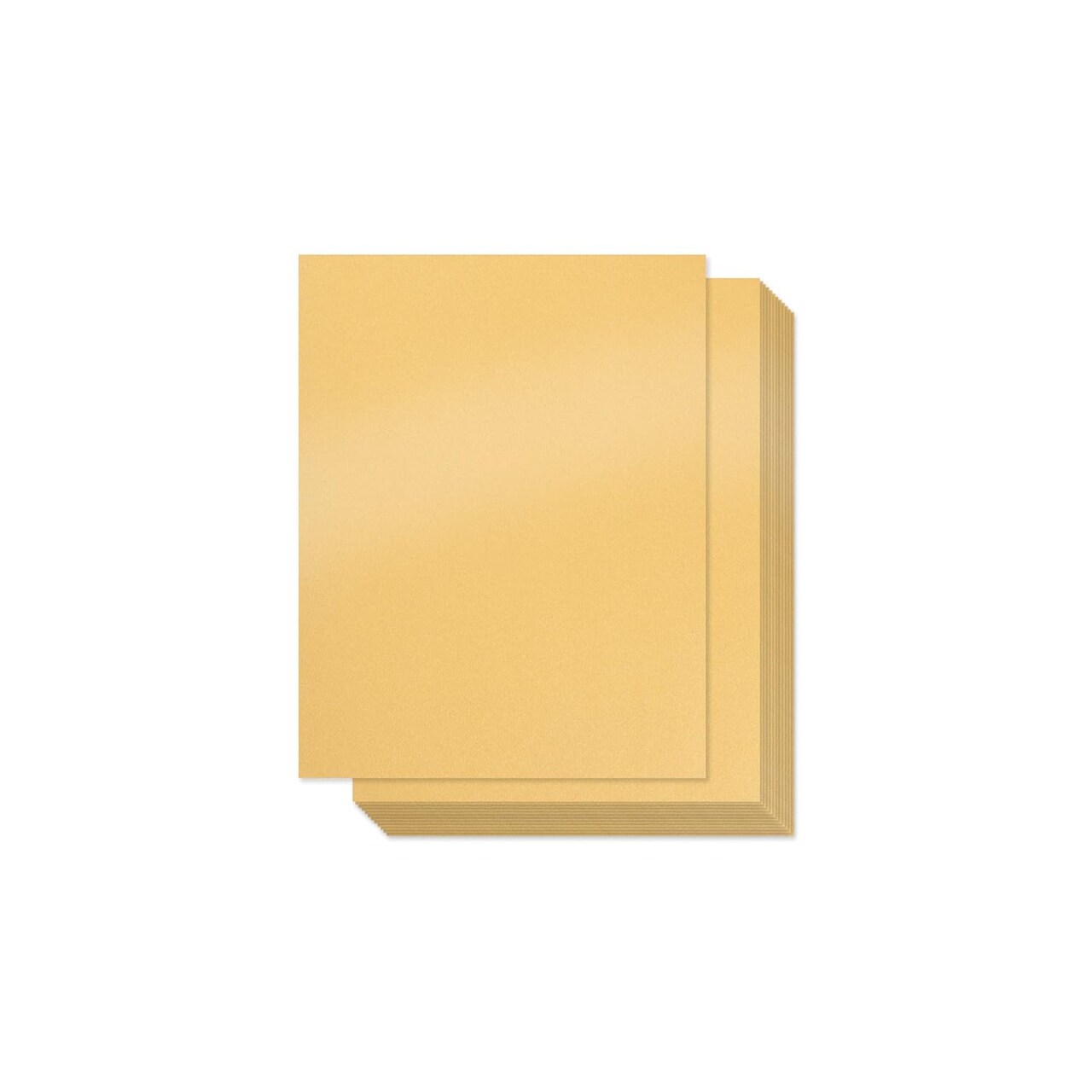 Gold Metallic Paper - 100-Pack Golden Shimmer Paper, Paper Crafting Supplies, Perfect for Flower Making, Ticket, Invitation, Stationery, Scrapbook Use, Printer Friendly, 80lb Text, 8.5 x 11 Inches